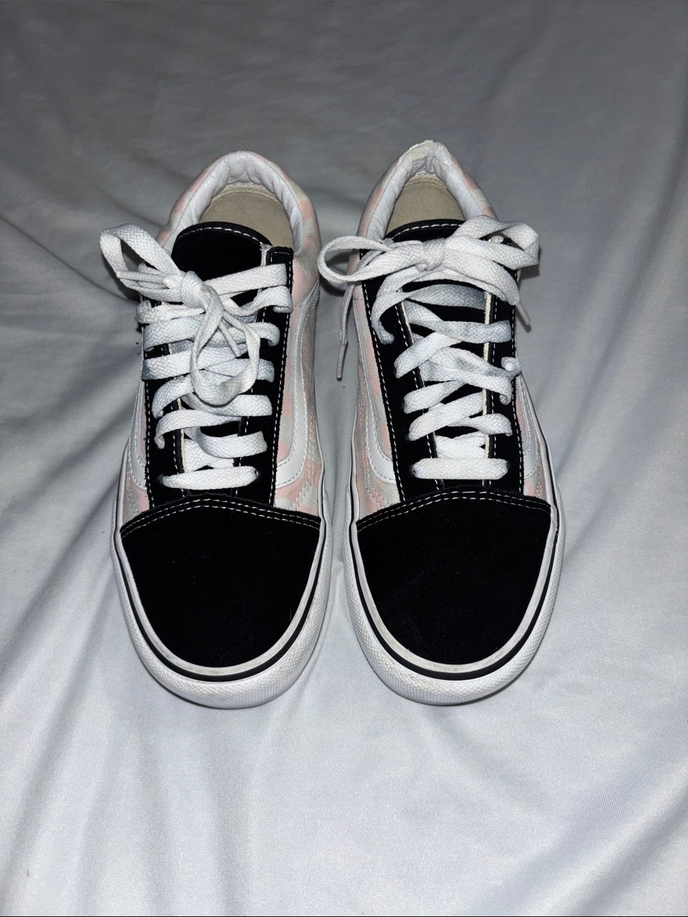 Vans Old Skool Platform Checkerboard Sneaker - Black & Pink - W7/M5.5